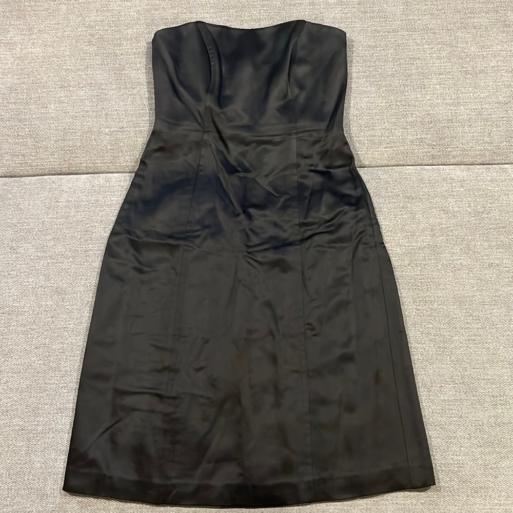 Banana Republic Black Textured Strapless Dress 12